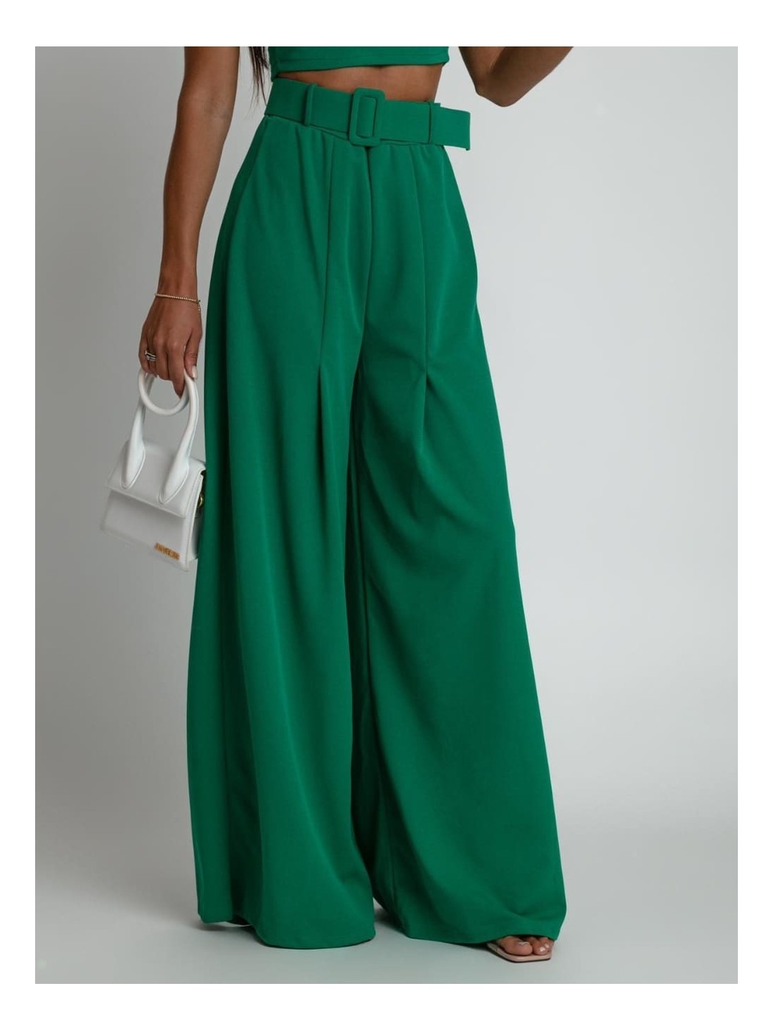 2-piece set, wide pants and green blouse AZRHP3868